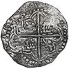 Image 2 : Potosi, Bolivia, cob 8 reales, Philip III, assayer T, upper half of shield and quadrants of cross tr