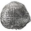 Image 2 : Potosi, Bolivia, cob 8 reales, Philip III, assayer T (1618-22), Grade 2.