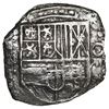 Image 1 : Potosi, Bolivia, cob 8 reales, Philip III, assayer T, quadrants of cross transposed, 4R-sized shield