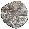Image 2 : Potosi, Bolivia, cob 4 reales, Philip III, assayer not visible, Grade 3.