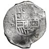 Image 1 : Clump of two Mexico City, Mexico, cob 8 reales, Philip IV, one with oMD visible.