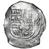 Image 1 : Mexico City, Mexico, cob 8 reales, Philip IV, assayer not visible, with canvas marks on reverse.