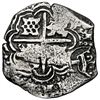 Image 2 : Potosi, Bolivia, cob 4 reales, (1650-51) O, with crowned-L countermark on cross, NGC VF details / Ca