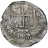 Image 2 : Potosi, Bolivia, cob 8 reales, 1654 E, dot-PH-dot at top, NGC XF details / Capitana (Shipwreck Blue 