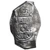 Image 1 : Mexico City, Mexico, cob 8 reales, Philip V, assayer not visible (J), new style obverse (1714-5).