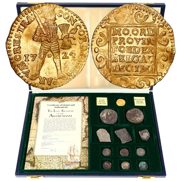 Original promotional set of twelve coins, in original case, including: Utrecht, Netherlands, gold du