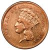 Image 1 : USA (San Francisco Mint), gold $3 Indian Princess, 1856-S, PCGS XF 45, with pinch of gold.
