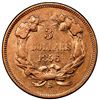 Image 2 : USA (San Francisco Mint), gold $3 Indian Princess, 1856-S, PCGS XF 45, with pinch of gold.