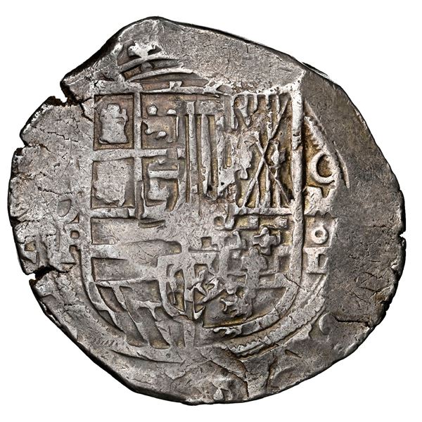 Mexico City, Mexico, cob 8 reales, Philip III, assayers F-oD, with 8-F to left and oM-oD to right, r