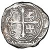Image 2 : Mexico City, Mexico, cob 8 reales, 1609 A, rare, NGC VF details / environmental damage.