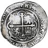 Image 2 : Mexico City, Mexico, cob 4 reales, Philip II, assayer O below mintmark oM to right, denomination o-i