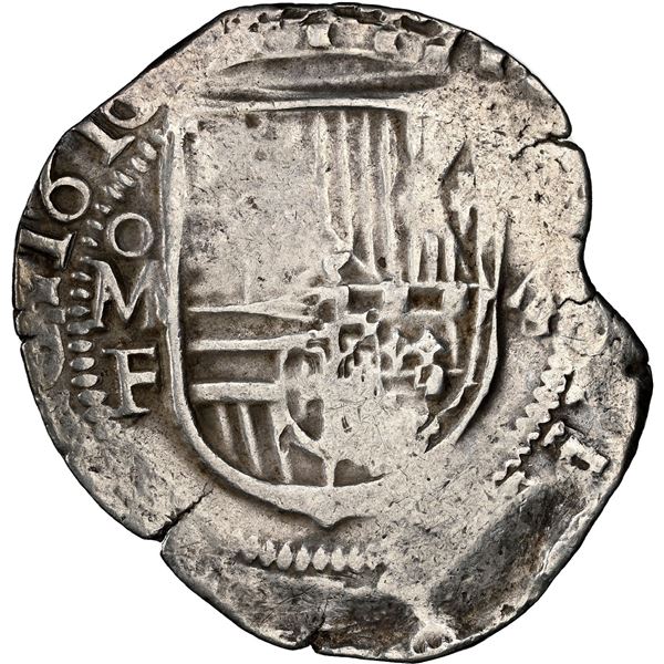 Mexico City, Mexico, cob 4 reales, 1610 F, very rare, NGC XF details / cleaned, finest and only exam