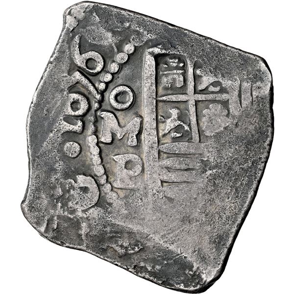 Mexico City, Mexico, cob 4 reales, 1656 P, very rare, NGC VF 30, finest and only example in NGC cens