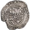 Image 1 : Mexico City, Mexico, cob 2 reales, Philip II, assayer O below mintmark oM to left, NGC AU 53.