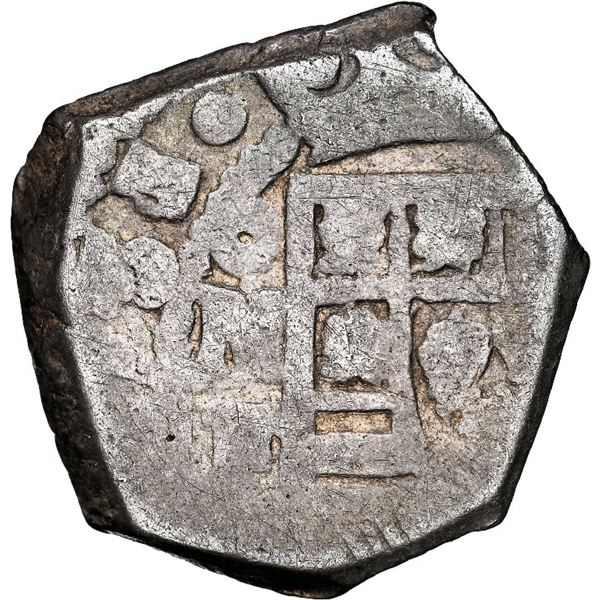 Mexico City, Mexico, cob 2 reales, 1731/0 F, rare, NGC VF 20, finest known in NGC census.