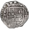 Image 1 : Mexico City, Mexico, cob 1 real, 1608/7, no assayer, unique, NGC VF details / holed.