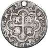 Image 2 : Mexico City, Mexico, cob 1/2 real Royal (galano), 1721 J, NGC VF details / holed.