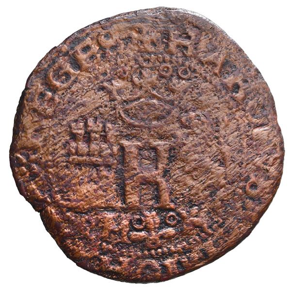 Mexico City, Mexico, copper 4 maravedis, Charles-Joanna, "Early Series," no assayer (period of assay