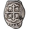 Image 2 : Mexico City, Mexico, cob 4 reales, 1731/0 F, with a Madura Island (Sumenep), Indonesia, 1/2 real bat