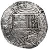 Image 1 : Lima, Peru, cob 8 reales, Philip II, assayer Diego de la Torre, *-8 (flat top) to left, P-oD to righ