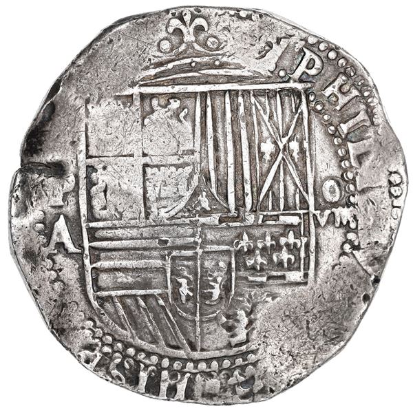 Potosi, Bolivia, cob 8 reales, Philip II, assayer A, ex-Gardini.