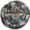 Image 2 : Potosi, Bolivia, cob 4 reales, Philip II, assayer B (1st period), PCGS AU details / environmental da