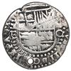 Image 1 : Potosi, Bolivia, cob 2 reales Royal (galano), 1650 O, with arms countermark on reverse, unique.