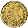 Image 1 : Popayan, Colombia, gold bust 8 escudos, Ferdinand VII (bust of Charles IV), 1818 FM, NGC MS 63 ("top