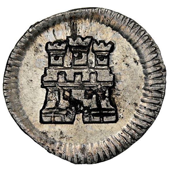 Bogota, Colombia, 1/4 real, Ferdinand VI or Charles III, no date or mintmark or assayer (anepigraphi