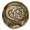 Image 1 : Popayan, Colombia, 1/4 real, 1834 RU, NGC VF details / cleaned.