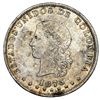 Image 1 : Medellin, Colombia, 5 decimos, 1875, fineness facing outward, small B inside O of ESTADOS, NGC AU de