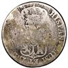 Image 2 : Costa Rica, 2 reales, female head / ceiba tree counterstamp (Type III, 1845) on a Madrid, Spain, bus