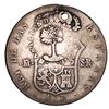 Image 2 : Costa Rica, 2 reales, female head / ceiba tree counterstamp (Type III, 1845) on a Madrid, Spain, bus