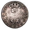 Image 2 : Costa Rica, 2 reales, female head / ceiba tree counterstamp (Type III, 1845) on a Seville, Spain, bu