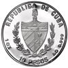 Image 2 : Cuba, silver proof piefort 10 pesos, 1993, Bolivar and Marti, arms with plain field, NGC PF 67 Ultra