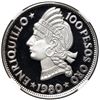 Image 1 : Dominican Republic, proof silver 100 pesos (off-metal strike), 1980, Enriquillo / Santo Domingo pill