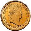 Image 1 : Guatemala, gold bust 1 escudo, Ferdinand VII, 1817 M, NGC MS 63 ("top pop"), ex-Rudman.