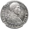Image 1 : Mexico City, Mexico, bust 8 reales, Ferdinand VII transitional ("armored" bust), 1809 TH, NGC MS 62.