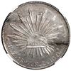 Image 1 : Zacatecas, Mexico, cap-and-rays 8 reales, 1897 FZ, NGC MS 64.