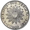 Image 1 : Cuzco, Peru (Republic of South Peru), 8 reales, 1838 BA, CONFEDERACION, NGC AU 53.
