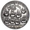 Image 2 : Great Britain, silver-washed copper alloy Admiral Vernon medal, 1739, Vernon and Fort Chagre / Porto