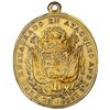 Image 2 : Peru, gilt copper oval medal with loop, dated 1824, Bolivar / Ayacucho, by Atanasio Davalos, NGC AU 