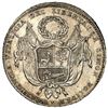 Image 2 : Lima, Peru, silver 4R-sized medal, 1826, lifetime presidency of Bolivar and invocation of Constituti