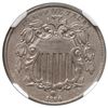 Image 1 : USA (Philadelphia Mint), nickel 5 cents, 1866, with rays, NGC AU 55.
