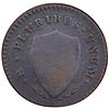 Image 2 : USA, New Jersey copper, 1787, hidden WM in sprig above plow, PCGS Fine details / environmental damag