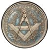 Image 2 : USA, high-relief white metal Masonic medal, 1799 (struck ca. 1877), George Washington / Fortitude, P