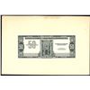 Image 1 : Santo Domingo, Dominican Republic, Banco Central, 50 pesos oro front and back proofs, ND (1947-54)