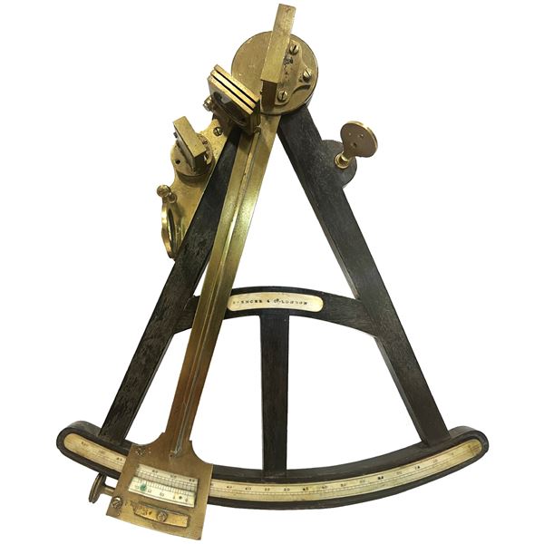 English ebony octant, 1800s.