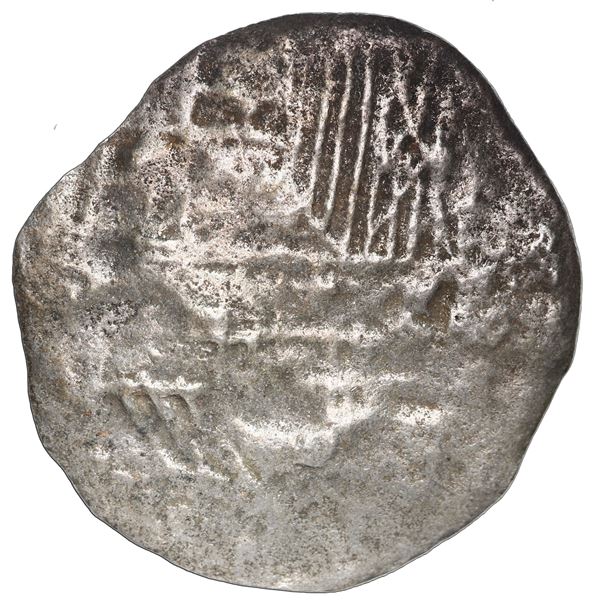 Potosi, Bolivia, cob 4 reales, Philip III, assayer not visible, Grade 4, with partially hand-signed