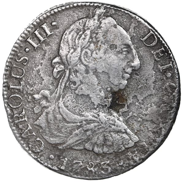 Mexico City, Mexico, bust 8 reales, Charles III, 1783 FF.